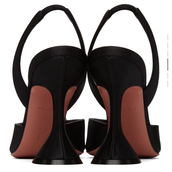 Amina Muaddi Begum Slingback Heel In Black - Picture 2 of 13